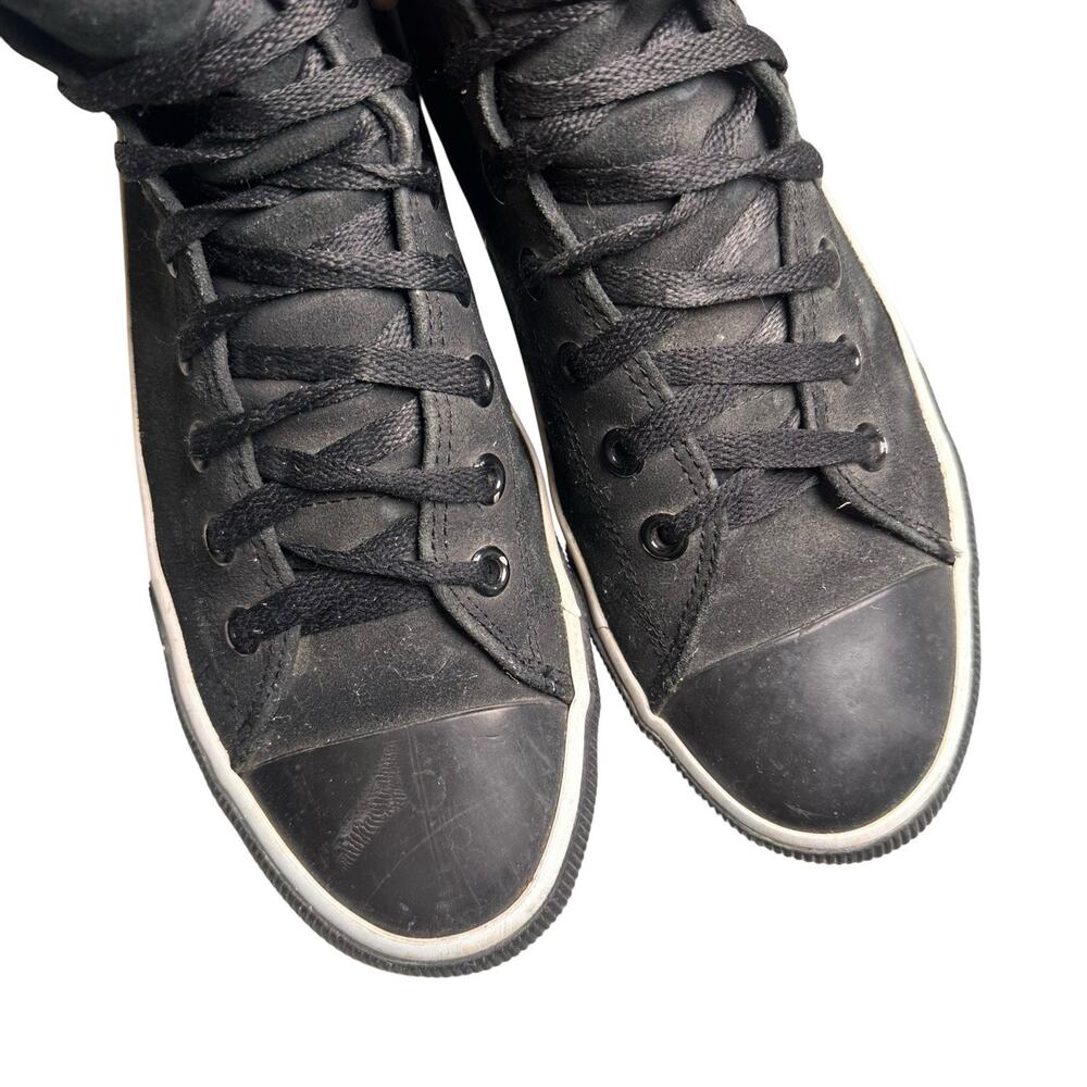 Harley Davidson Men’s Baxter Hi Top Leather Sneakers Mens Sz 10 Black Moto Biker - Picture 3 of 14